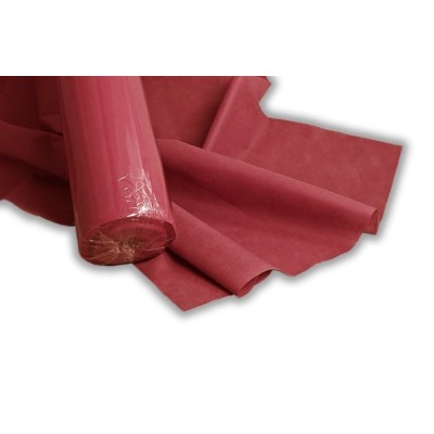 Rollo de mantel 120x50 cm color rojo fabricado en polipropileno y celulosa, ideal para todo tipo de celebraciones