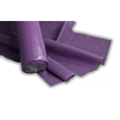Rollo de mantel de color lila fabricado en polipropileno y celulosa, ideal para todo tipo de celebraciones. Modelo: MAT130