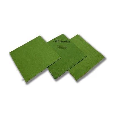 Servilleta para comedor de color verde 40x40 de 2 capas calidad tissue. Modelo: SER412