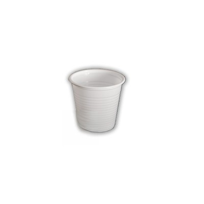 Vaso de plástico de 80cc color blanco. Modelo: VBP001