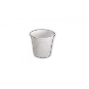 Vaso de plástico de 80cc color blanco. Modelo: VBP001