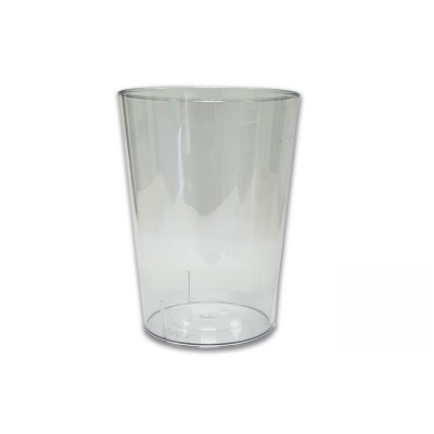 Vaso desechable reutilizable de 500 cc tipo sidra, fabricado en acrílico transparente de alta resistencia. Modelo: VPR013