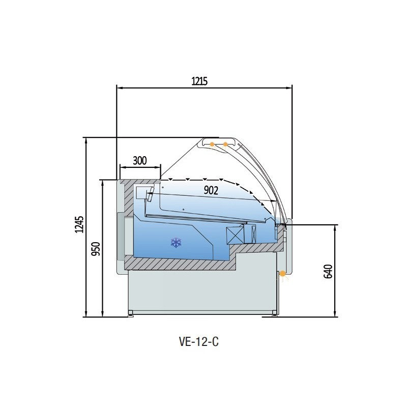 Vitrina carniceria charcuteria Modular VE-12