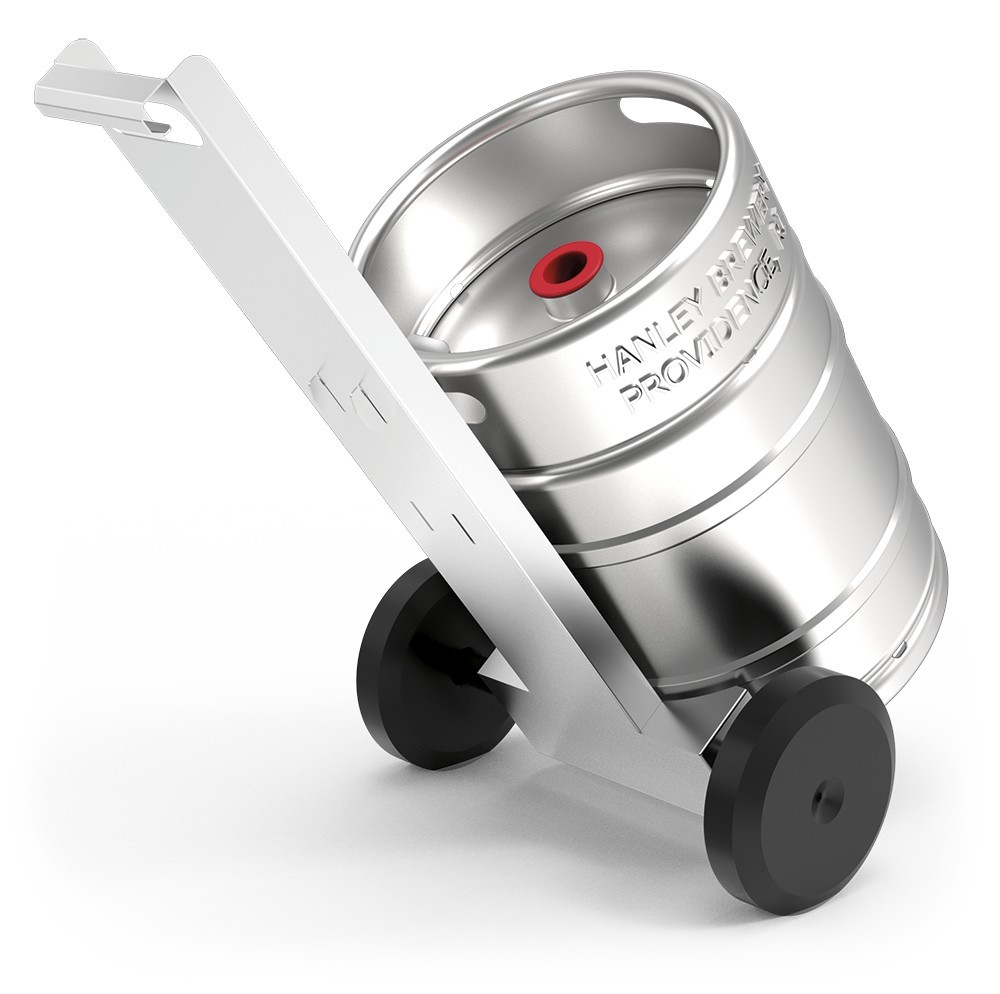 Carro porta barriles de cerveza en acero inoxidable