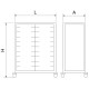 Carro doble para bandejas isotérmicas 18 niveles