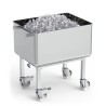 Carro contenedor inox fondo elevable y desague