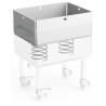 Carro contenedor inox fondo elevable y desague