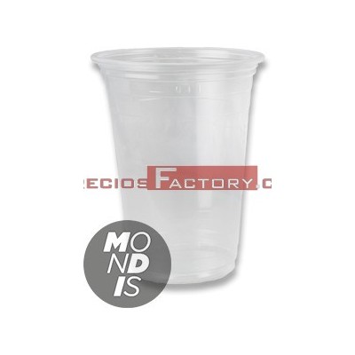 Vaso de plástico 500 cc transparente irrompible. 800 vasos. Modelo: VTP020