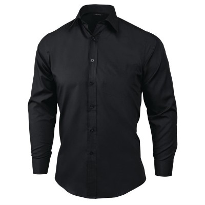 Camisa unisex Uniform Works manga larga negra XL