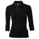 Camisa femenina con cuello en V Uniform Works negra S