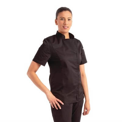 Chaqueta señora negra con cremallera Chef Works Springfield XXL