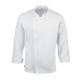 Casaca Chefworks Hartford ligera manga larga con cremallera color blanco - Talla XS