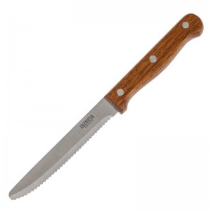 Cuchillo chuletero Olympia redondeado de madera