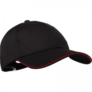 Gorra béisbol Chef Works Cool Vent negra y roja