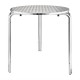 Mesa bistro redonda apilable Bolero 70cm acero inoxidable