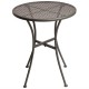 Mesa bistro redonda para terraza Bolero 60cm acero gris