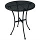 Mesa bistro redonda para terraza Bolero 60cm acero negra