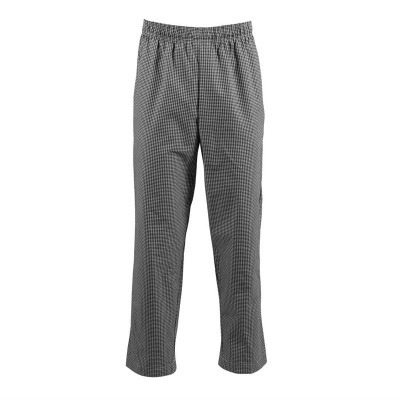 Pantalón de teflón de cuadros pequeños negros Whites Easyfit XS