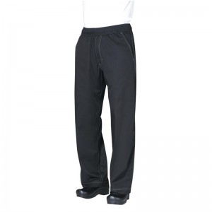 Pantalón ancho Chef Works Cool Vent unisex negro Talla S