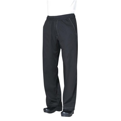 Pantalón ancho Chef Works Cool Vent unisex negro Talla M