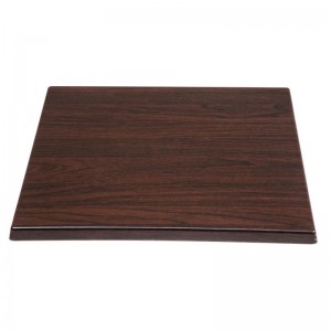 Tablero de mesa cuadrado Bolero 60cm marrón oscuro