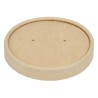 Tapa para vaso bebidas calientes reciclable Colpac papel kraft apta para microondas 225ml y 350ml