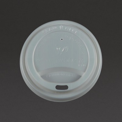 Tapa compostable para vaso bebidas calientes Vegware 225ml (Caja 1000)