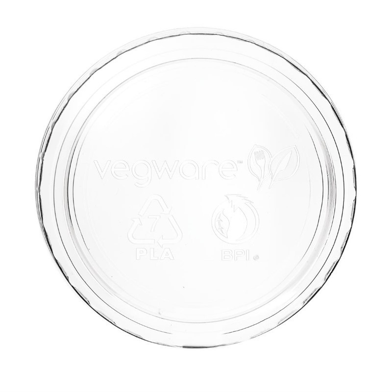Tapas compostables Vegware para recipientes de porcones de 59ml y 118ml