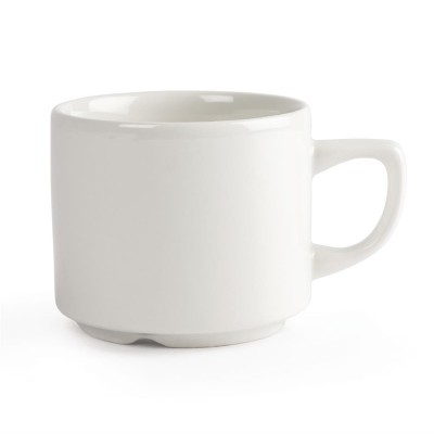 Tazas de té Maple apilables Churchill Whiteware 200ml