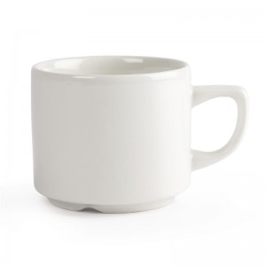 Tazas de té Maple apilables Churchill Whiteware 200ml