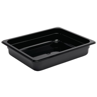 Contenedor Gastronorm policarbonato tamaño medio 65mm negro Vogue