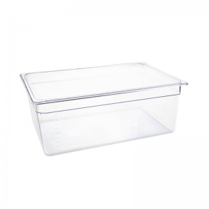 Contenedor Gastronorm GN1/1 policarbonato transparente 200mm Vogue