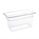 Contenedor Gastronorm GN1/4 policarbonato transparente 150mm Vogue