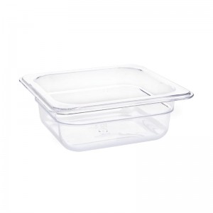 Contenedor Gastronorm GN1/6 policarbonato transparente 65mm Vogue