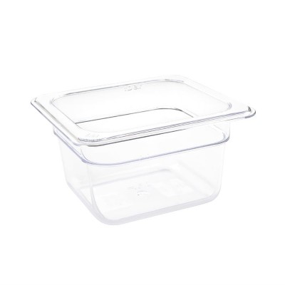 Contenedor Gastronorm GN1/6 policarbonato transparente 100mm Vogue