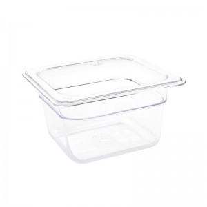 Contenedor Gastronorm GN1/6 policarbonato transparente 100mm Vogue