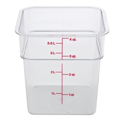 Recipiente de almacenaje cuadrado de policarbonato Cambro 3,8Ltr