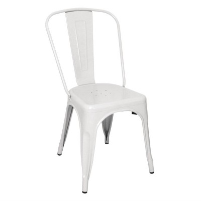 Silla de acero Bolero blanca (Juego 4)