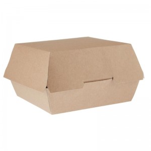 Envase compostable de hamburguesa Colpac papel kraft grande 135mm (Caja 250)