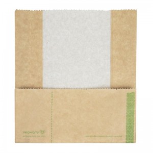 Bolsa compostable para panini Vegware papel kraft (Caja 500)