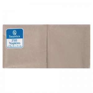 Servilleta compostable cóctel papel kraft 250mm (Caja 2000)