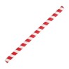 Canutillo de papel compostable rayas rojas para smoothies Fiesta Green (Caja 250)