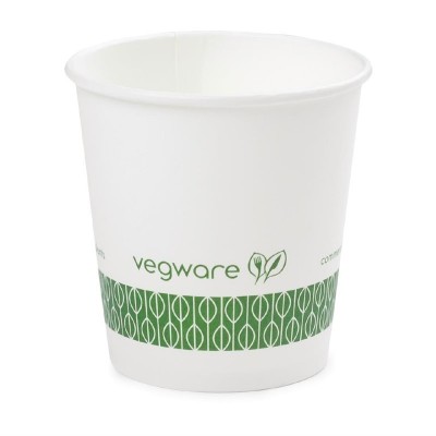 Vasos para café compostables Vegware 113ml