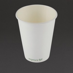 Vasos compostables blancos Vegware 340ml