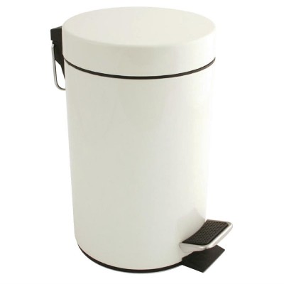 Papelera con pedal Bolero 3L blanca