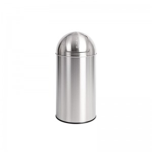 Papelera de acero inoxidable Bolero 40L plata