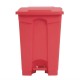 Cubo de basura a pedal Jantex rojo 45Ltr