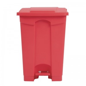 Cubo de basura a pedal Jantex rojo 45Ltr