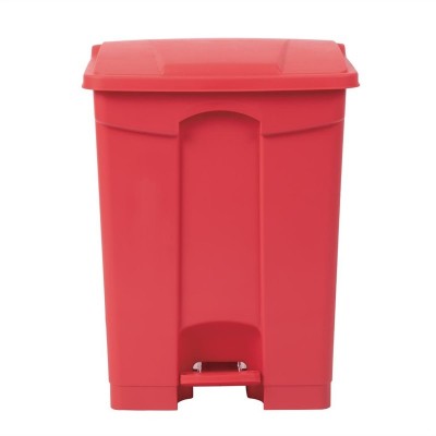 Cubo de basura a pedal Jantex rojo 65Ltr