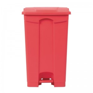 Cubo de basura a pedal Jantex rojo 87Ltr